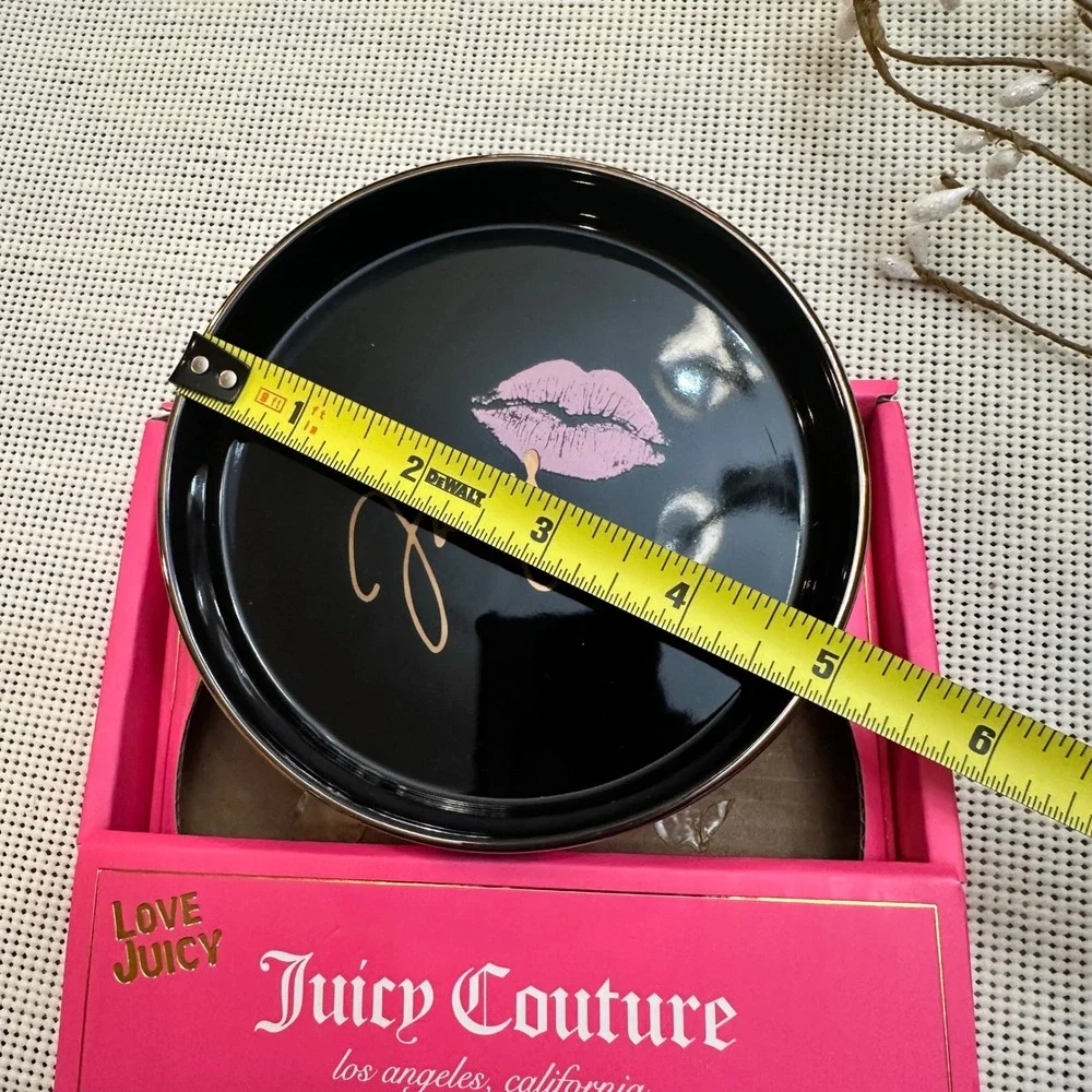 Juicy Couture‎ Ceramic Trinket  jewelry Multipurpose Round Dish Tray NEW